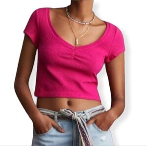 𝅺anthropologie Scoop-Neck BabyTee Top